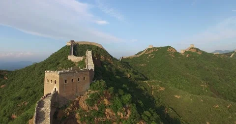 Aerial view Of Great Wall Stock Footage 57761968