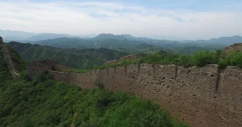 Aerial view Of Great Wall Stock Footage 57762089