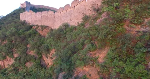 Aerial view Of Great Wall Stock Footage 57762099