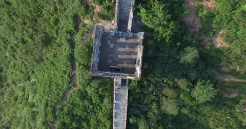 Aerial view Of Great Wall Stock Footage 58084806
