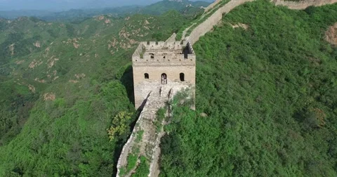 Aerial view Of Great Wall Stock Footage 58084855
