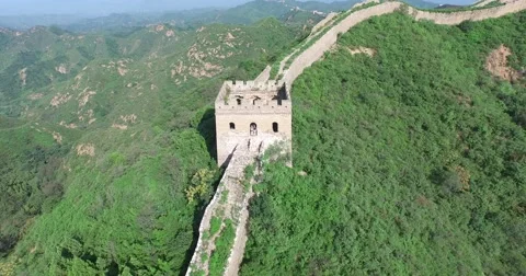 Aerial view Of Great Wall Stock Footage 58085111