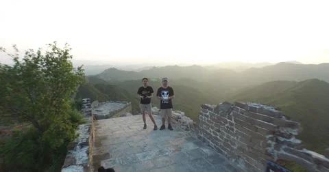 Aerial view Of Great Wall Stock Footage 58085192