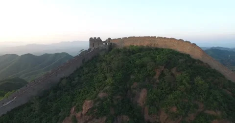 Aerial view Of Great Wall Stock Footage 58085620