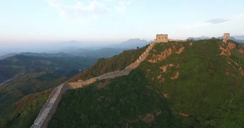 Aerial view Of Great Wall Stock Footage 58085913