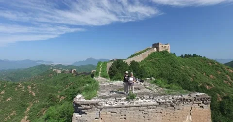 Aerial view Of Great Wall Stock Footage 58086255