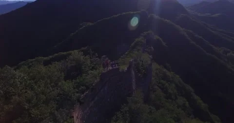 Aerial view Of Great Wall Stock Footage 58697228