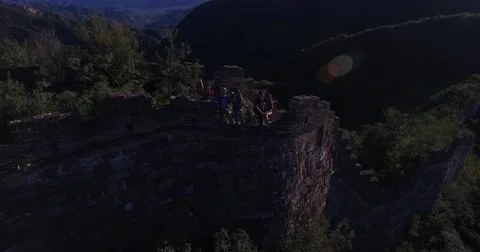 Aerial view Of Great Wall Stock Footage 58697231