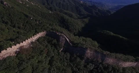 Aerial view Of Great Wall Stock Footage 58697235