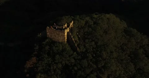 Aerial view Of Great Wall Stock Footage 58697242