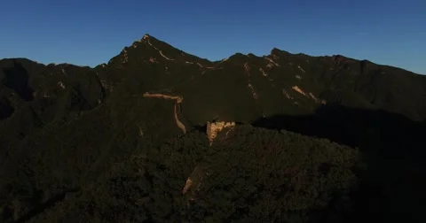 Aerial view Of Great Wall Stock Footage 58697276