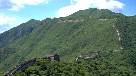 Aerial view of the Great Wall Stock Footage 65008957
