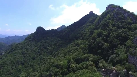 Aerial view of The Great Wall Vídeo Stock 77543819