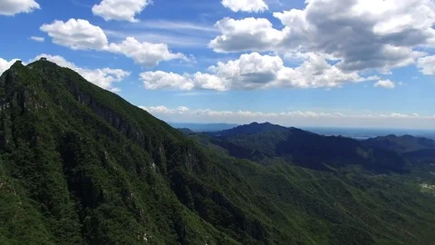 Aerial view of The Great wall Stock Footage 77545011