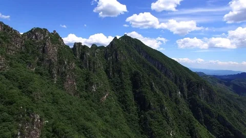 Aerial view of The Great wall Stock Footage 77545181
