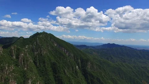 Aerial view of The Great Wall Stock Footage 77646796