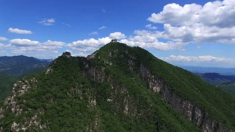 Aerial view of The Great Wall Stock Footage 77647399
