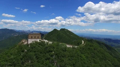 Aerial view of The Great Wall Vídeo Stock 77648035