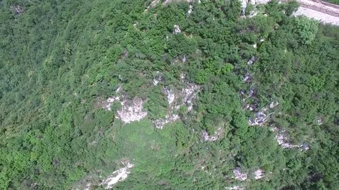 Aerial view of The Great Wall Stock Footage 77648201