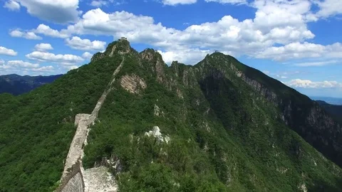 Aerial view of The Great Wall Stock Footage 77757968
