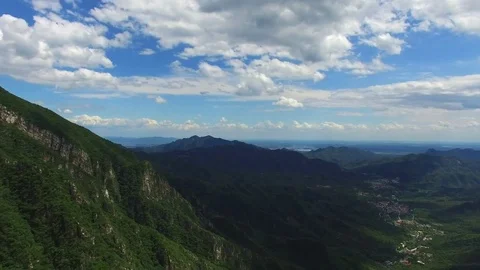 Aerial view of The Great Wall Vídeo Stock 77758428