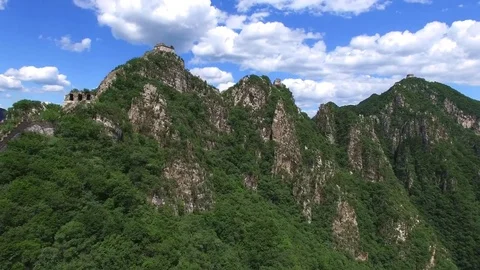 Aerial view of The Great Wall Stock Footage 77759086