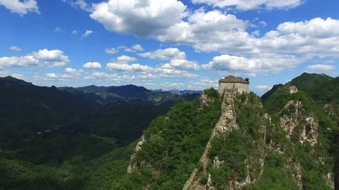 Aerial view of The Great Wall Stock Footage 77830233