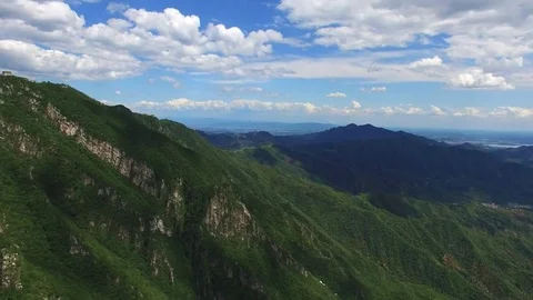 Aerial view of The Great Wall Stock Footage 77831162
