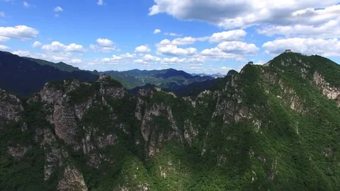 Aerial view of The Great Wall Stock Footage 77831551