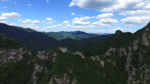 Aerial view of The Great Wall Stock Footage 77831643