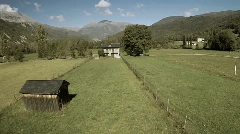 Aerial view of green fields. Spain. 60 fps Stock Footage 50431427