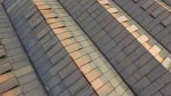 Aerial View Of Greenhouse Roof Top  Stock Footage
