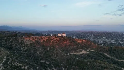 Aerial View of Griffith Observatory, Los Angeles, California Vídeo Stock 203589990