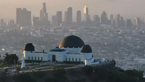 Aerial view of the Griffith Observatory in Los Angeles, USA Stockbeeldmateriaal 334309901