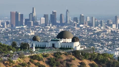 Aerial view of the Griffith Observatory in Los Angeles, USA Stockbeeldmateriaal 334313847