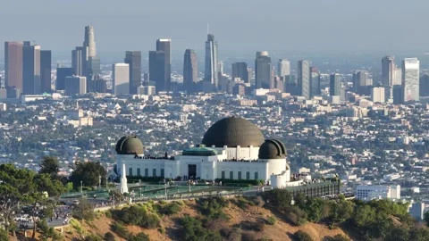 Aerial view of the Griffith Observatory in Los Angeles, USA Stockbeeldmateriaal 334314116