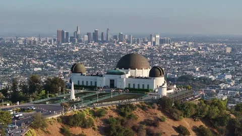 Aerial view of the Griffith Observatory in Los Angeles, USA Stockbeeldmateriaal 334314288