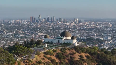 Aerial view of the Griffith Observatory in Los Angeles, USA Stockbeeldmateriaal 334314315