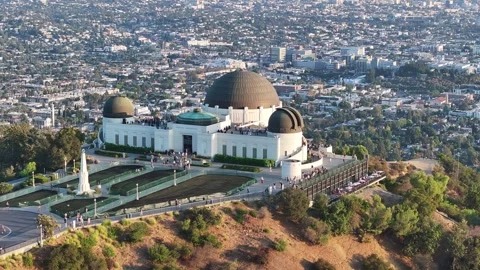 Aerial view of the Griffith Observatory in Los Angeles, USA Stockbeeldmateriaal 334314831