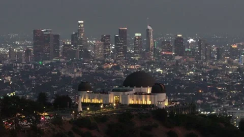 Aerial view of the Griffith Observatory in Los Angeles, USA Stockbeeldmateriaal 334314872