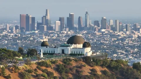 Aerial view of the Griffith Observatory in Los Angeles, USA Stockbeeldmateriaal 334314879