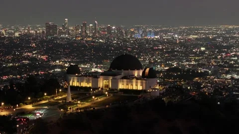 Aerial view of the Griffith Observatory in Los Angeles, USA Stockbeeldmateriaal 334314929