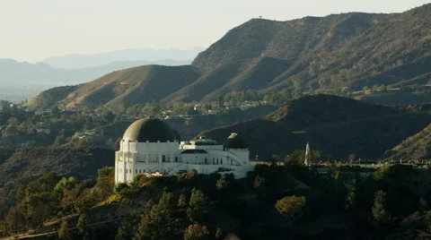 Aerial view of Griffith Park Observatory Los Angeles 動画素材 64784803