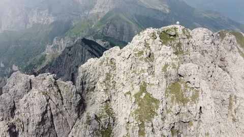 Aerial view of Grignetta mountain Stock Footage 132122098