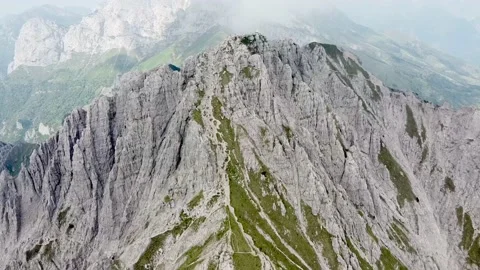 Aerial view of Grignetta peak one of the most famous mountain for trekking Video stock 132565256