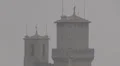 Aerial view of Guaita Tower in Republic of San Marino, Italy, Europe HD Footage
