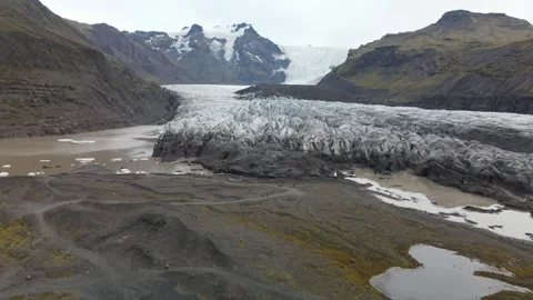 Aerial view of Gullfoss waterfall Stock Footage 345169233