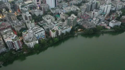 Aerial view of the Gulshan Stock Footage 254813033