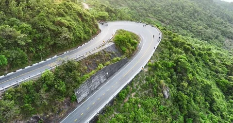 Aerial view of Hai Van Pass Stock Footage 297659860