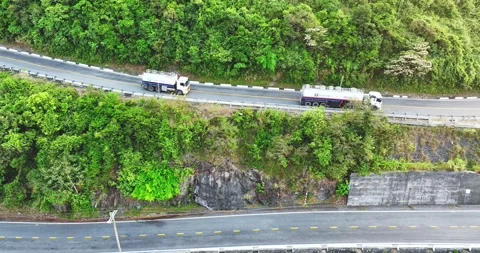Aerial view of Hai Van Pass Stock Footage 297659928